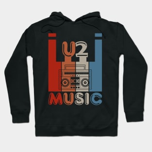 U2 Music Vintage Retro Hoodie